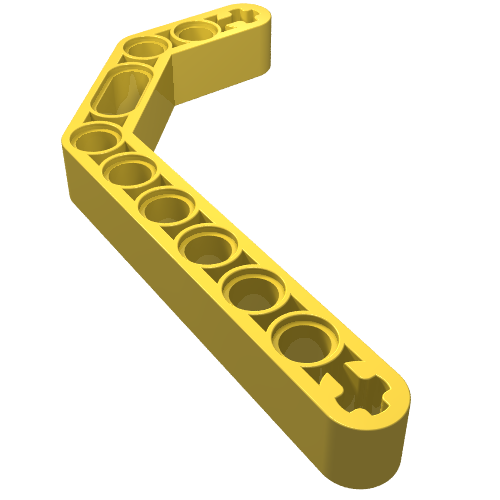 LEGO 32009 Light Bluish Gray Technic, Liftarm, Modified Bent Thick 1 x 11.5 Double in Yellow - Authentic LEGO Part