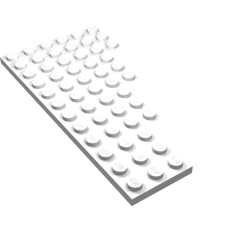 LEGO 30355 Wedge, Plate 12 x 6 Left in White - Authentic LEGO Part