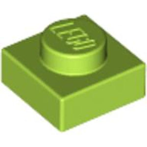 LEGO 3024 Plate 1 x 1 in Lime - Authentic LEGO Part