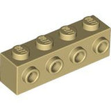 LEGO 30414 Brick, Modified 1 x 4 with Studs on Side in Tan - Authentic LEGO Part