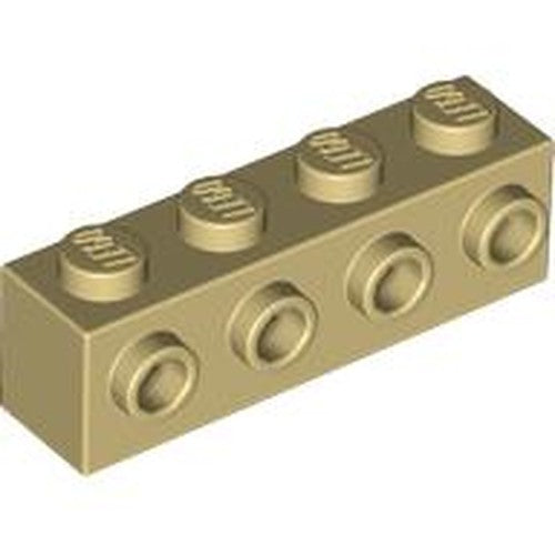 LEGO 30414 Brick, Modified 1 x 4 with Studs on Side in Tan - Authentic LEGO Part