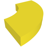 LEGO 27925 Tile, Round Corner 2 x 2 Macaroni in Neon Yellow - Authentic LEGO Part