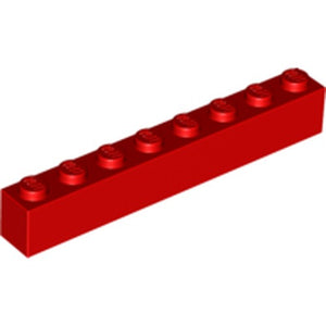 LEGO 3008 Brick 1 x 8 in Red - Authentic LEGO Part