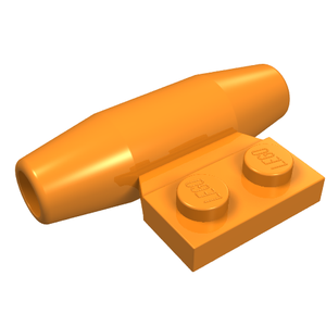 LEGO 3475b Engine, Smooth Small, 1 x 2 Side Plate with Axle Holders in Orange - Authentic LEGO Part