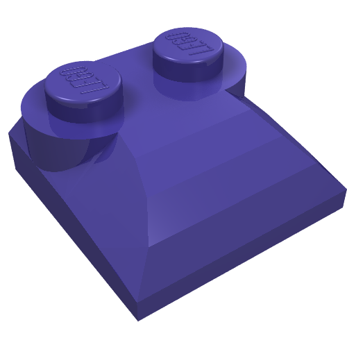 LEGO 47457 Slope, Curved 2 x 2 x 2/3 with 2 Studs and Curved Sides in Dark Purple - Authentic LEGO Part