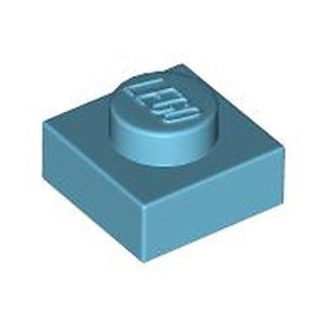 LEGO 3024 Plate 1 x 1 in Medium Azure - Authentic LEGO Part