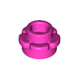 LEGO 24866 Plate, Round 1 x 1 with Flower Edge (5 Petals) in Dark Pink - Authentic LEGO Part