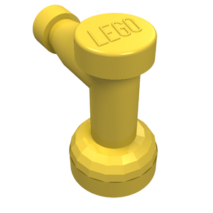 LEGO 4599a Tap 1 x 1 with Hole in Nozzle End in Yellow - Authentic LEGO Part