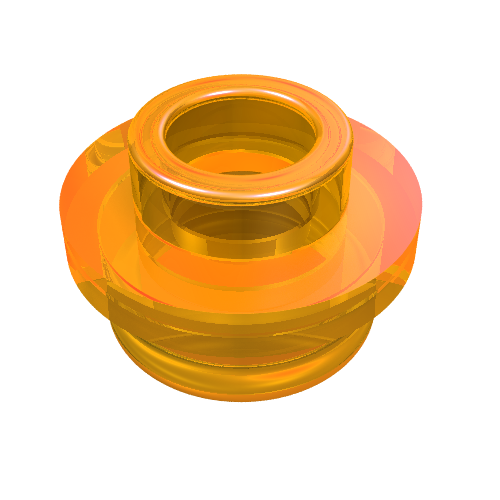 LEGO 85861 Plate, Round 1 x 1 with Open Stud in Trans-Orange - Authentic LEGO Part