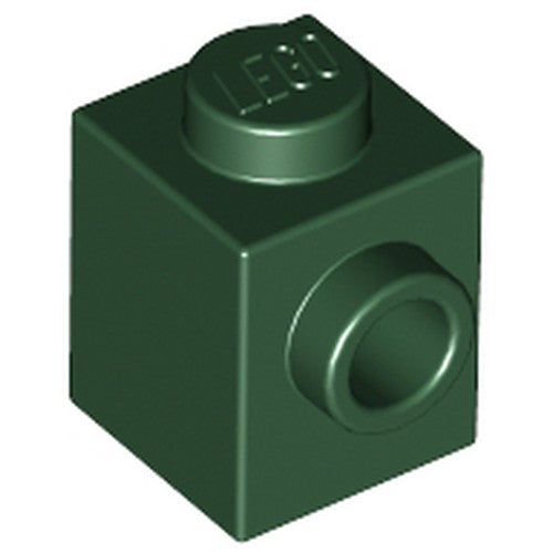 LEGO 87087 Brick, Modified 1 x 1 with Stud on Side in Dark Green - Authentic LEGO Part
