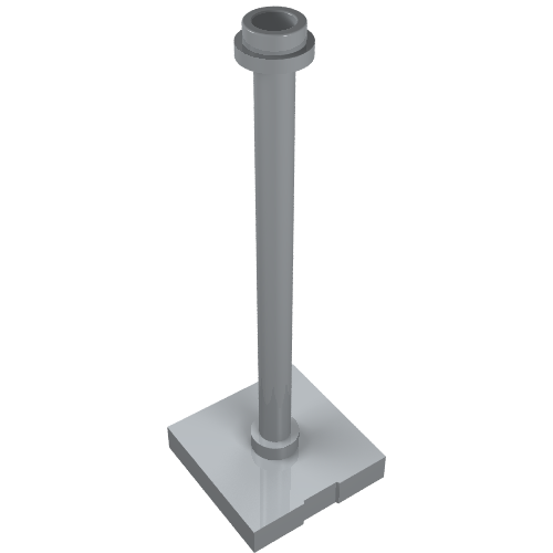 LEGO 98549 Support 2 x 2 x 5 Bar on Tile Base with Hollow Stud and Stop Ring - Main Product Image
