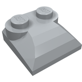 LEGO 47457 Slope, Curved 2 x 2 x 2/3 with 2 Studs and Curved Sides in Light Bluish Gray - Authentic LEGO Part