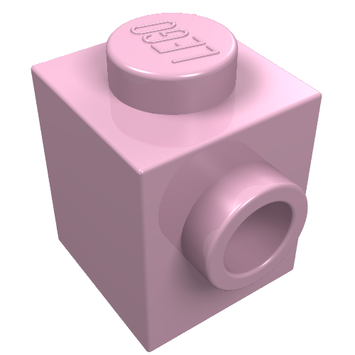 LEGO 47905 Brick, Modified 1 x 1 with Studs on 2 Sides, Opposite in Bright Pink - Authentic LEGO Part