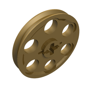 LEGO 4185 Technic Wedge Belt Wheel (Pulley) in Pearl Gold - Authentic LEGO Part
