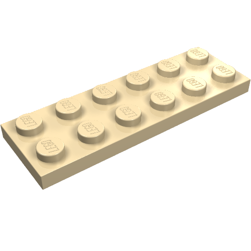 LEGO 3795 Plate 2 x 6 in Tan - Authentic LEGO Part