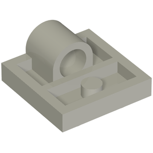 LEGO 10247 Plate, Modified 2 x 2 with Pin Hole - Full Cross Support Underneath in Light Bluish Gray - Authentic LEGO Part