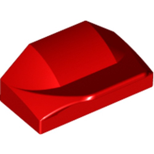 LEGO 47458 Slope, Curved 1 x 2 x 2/3 Wing End in Red - Authentic LEGO Part