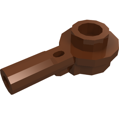 LEGO 32828 Bar   1L with 1 x 1 Round Plate with Hollow Stud in Reddish Brown - Authentic LEGO Part