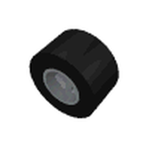 LEGO 30027bc01 Wheel 8mm D. x 9mm for Slicks, Hole Notched for Wheels Holder Pin with  Tire Smooth Small Wide Slick (30027b / 30028) in Light Bluish Gray - Authentic LEGO Part