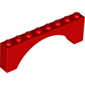 LEGO 3308 Arch 1 x 8 x 2 in Red - Authentic LEGO Part