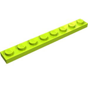 LEGO 3460 Plate 1 x 8 in Lime - Authentic LEGO Part