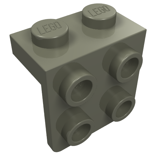 LEGO 44728 Bracket 1 x 2 - 2 x 2 in Dark Gray - Authentic LEGO Part