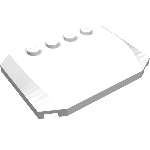LEGO 52031 Wedge 4 x 6 x 2/3 Triple Curved in White - Authentic LEGO Part
