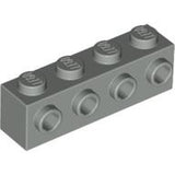 LEGO 30414 Brick, Modified 1 x 4 with Studs on Side in Light Gray - Authentic LEGO Part