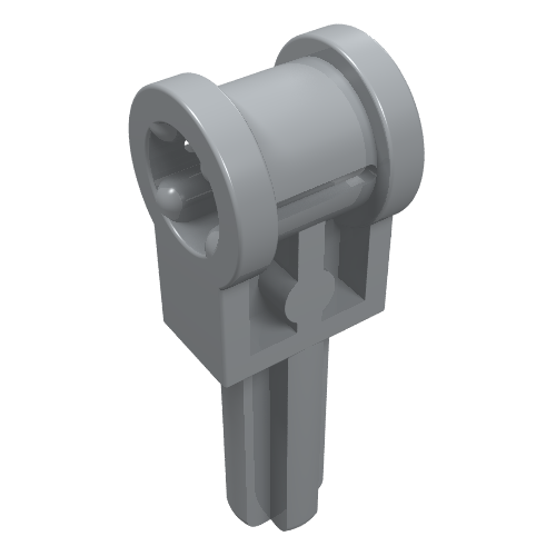 LEGO 6553 Technic, Axle  2L with Reverser Handle Axle Connector in Light Bluish Gray - Authentic LEGO Part