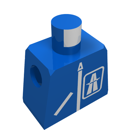 LEGO 973p27 Torso Highway Pattern - Main Product Image