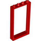 LEGO 30179 Door, Frame 1 x 4 x 6 with 4 Holes on Top and Bottom in Red - Authentic LEGO Part