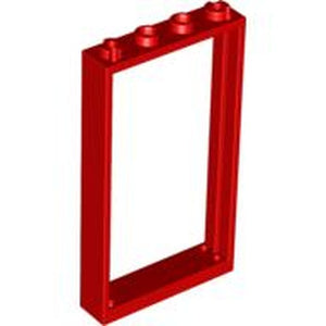 LEGO 30179 Door, Frame 1 x 4 x 6 with 4 Holes on Top and Bottom in Red - Authentic LEGO Part