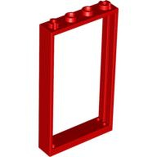 LEGO 30179 Door, Frame 1 x 4 x 6 with 4 Holes on Top and Bottom in Red - Authentic LEGO Part