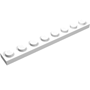 LEGO 3460 Plate 1 x 8 in White - Authentic LEGO Part