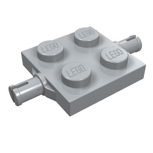 LEGO 4600 Plate, Modified 2 x 2 with Wheels Holder in Light Bluish Gray - Authentic LEGO Part