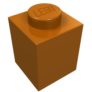 LEGO 3005 Brick 1 x 1 in Dark Orange - Authentic LEGO Part