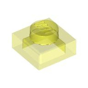 LEGO 3024 Plate 1 x 1 in Trans-Neon Green - Authentic LEGO Part