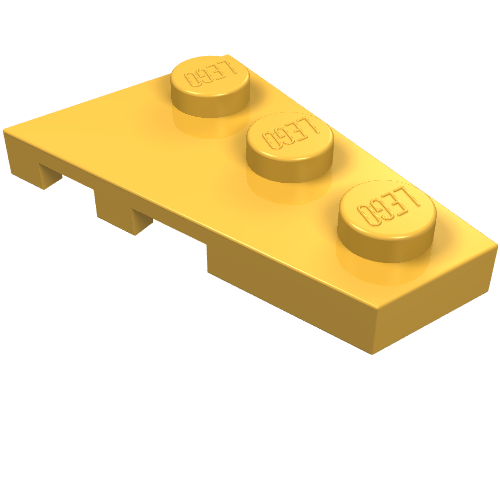 LEGO 43722 Wedge, Plate 3 x 2 Right in Bright Light Orange - Authentic LEGO Part