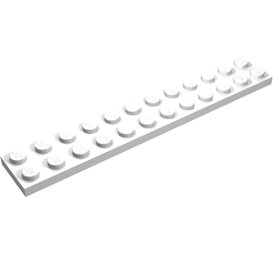LEGO 2445 Plate 2 x 12 in White - Authentic LEGO Part