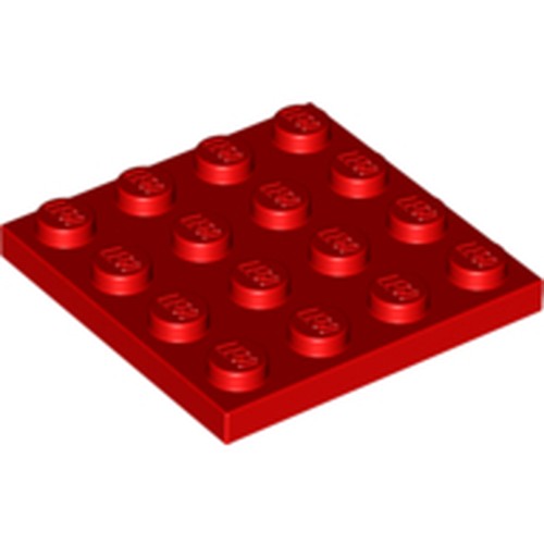 LEGO 3031 Plate 4 x 4 in Red - Authentic LEGO Part