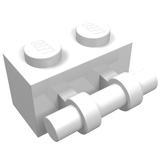 LEGO 30236 Brick, Modified 1 x 2 with Bar Handle on Side in White - Authentic LEGO Part