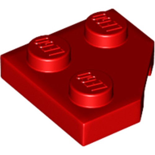 LEGO 26601 Wedge, Plate 2 x 2  Cut Corner in Red - Authentic LEGO Part