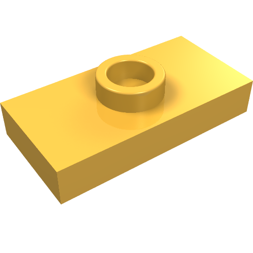 LEGO 15573 Plate, Modified 1 x 2 with 1 Stud with Groove and Bottom Stud Holder (Jumper) in Bright Light Orange - Authentic LEGO Part