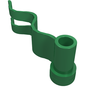 LEGO 4495a Flag 4 x 1 Wave Left in Green - Authentic LEGO Part