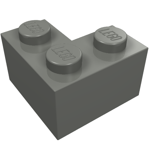 LEGO 2357 Brick 2 x 2 Corner in Dark Bluish Gray - Authentic LEGO Part
