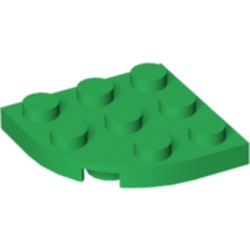 LEGO 30357 Plate, Round Corner 3 x 3 in Green - Authentic LEGO Part