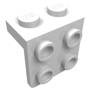 LEGO 44728 Bracket 1 x 2 - 2 x 2 in White - Authentic LEGO Part