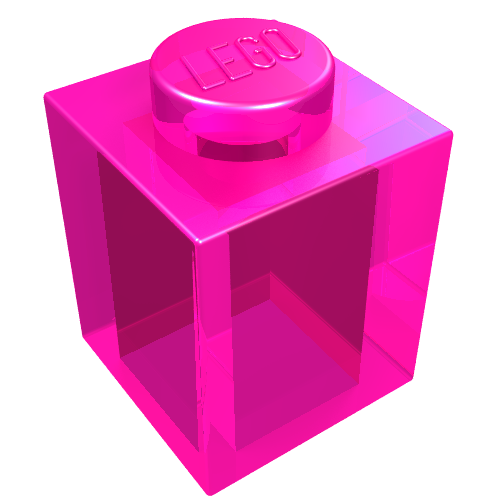 LEGO 3005 Brick 1 x 1 in Trans-Dark Pink - Authentic LEGO Part