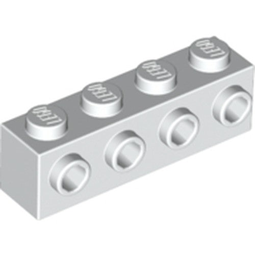 LEGO 30414 Brick, Modified 1 x 4 with Studs on Side in White - Authentic LEGO Part