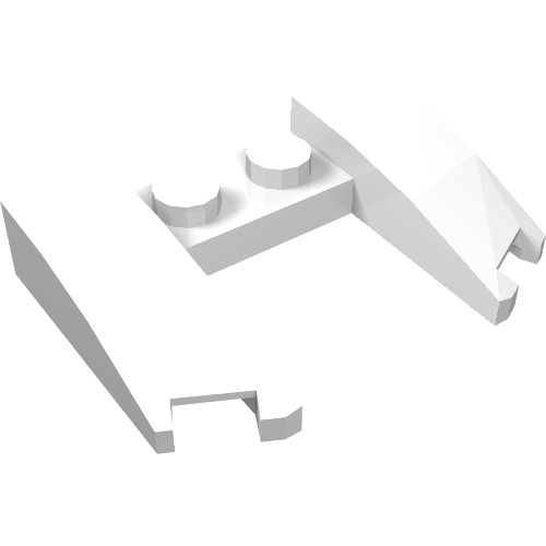 LEGO 11291 Wedge 3 x 4 x 2/3 Curved with Cutout in White - Authentic LEGO Part